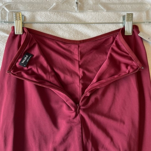 NWT Aritzia Talula Ruched Cordovan Mini Skirt Small - Picture 8 of 16